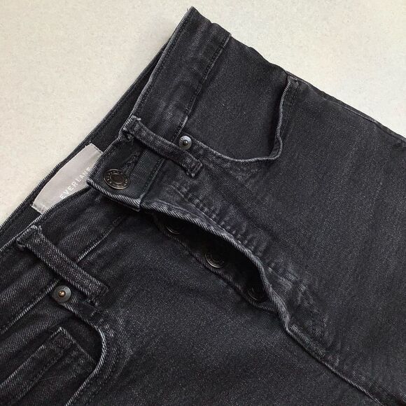 Everlane High Rise Slim Straight Jean 27 Ankle Washed Black - Picture 4 of 8